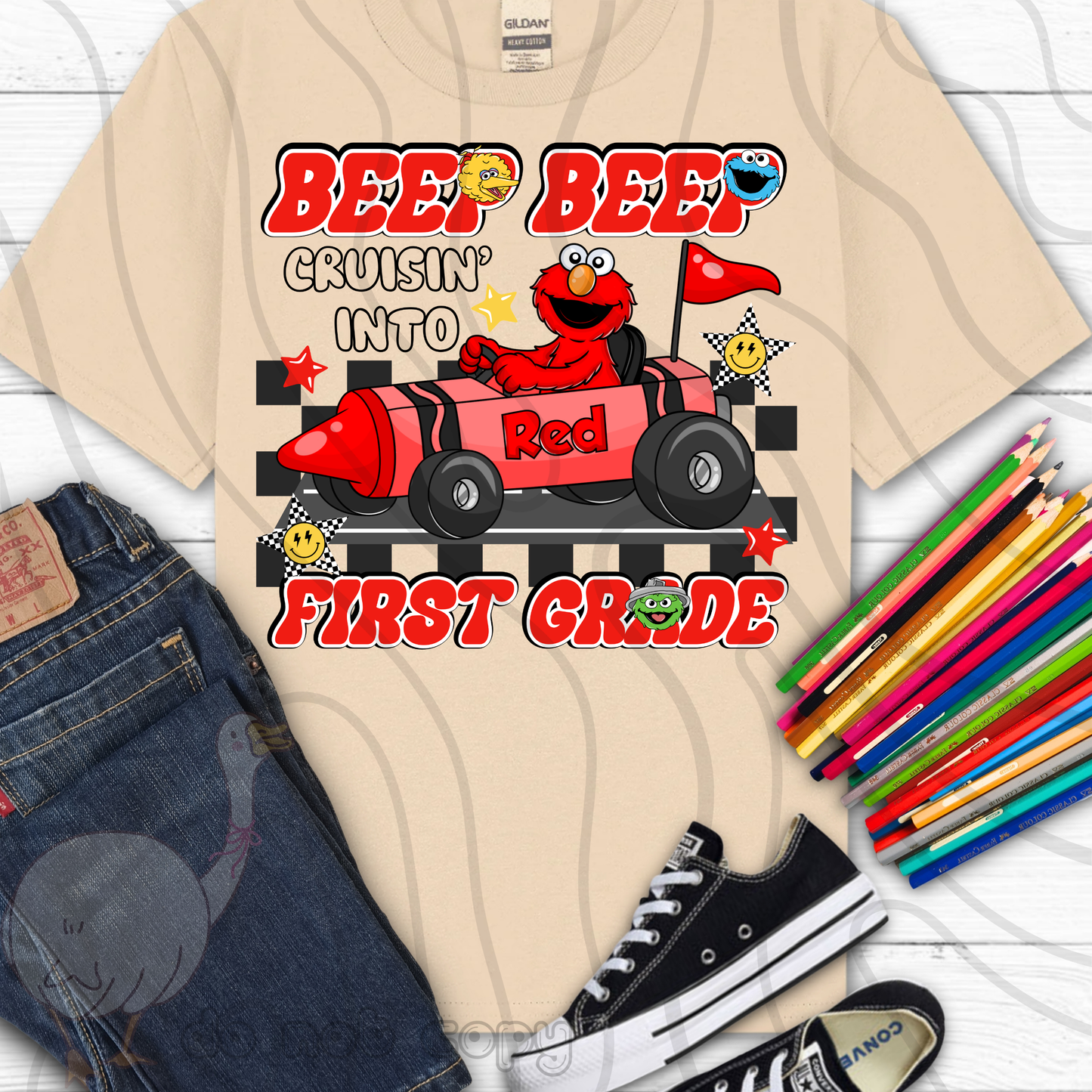 Beep Beep Cruisin into Grade Elmo (Choose Yours) 08697