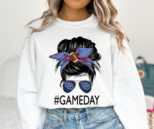 Tennessee Titans Messy Bun DTF Transfer 06105