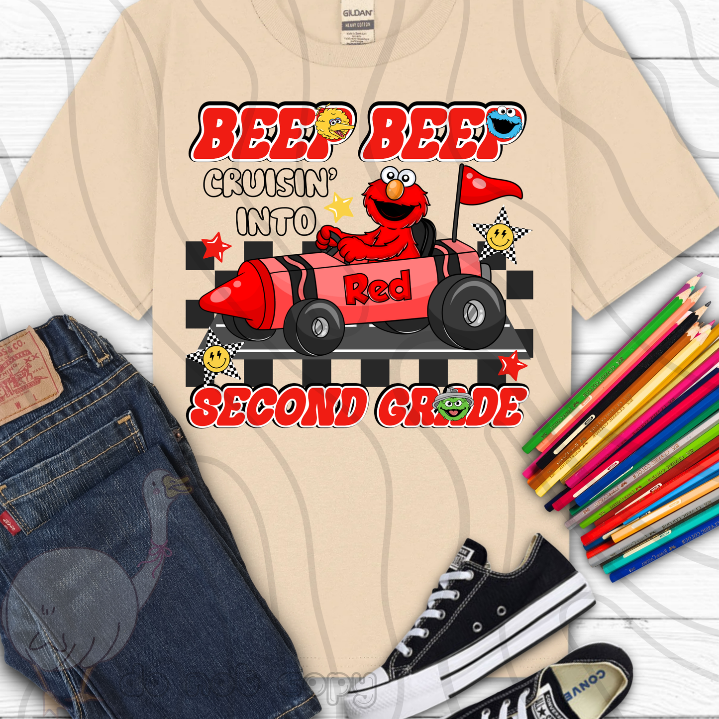 Beep Beep Cruisin into Grade Elmo (Choose Yours) 08697