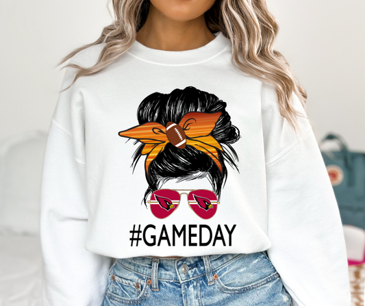 Arizona Cardinals Messy Bun DTF Transfer 06104