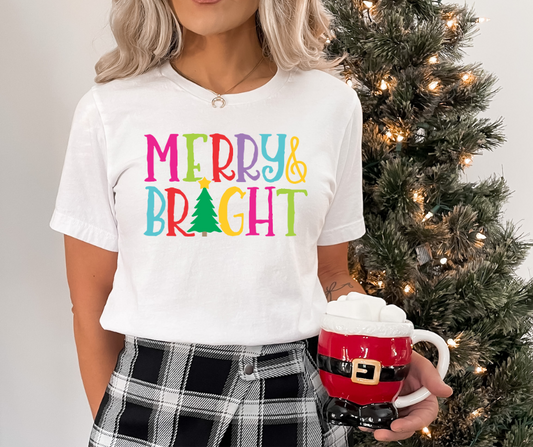 Merry and Bright Color DTF Transfer 05998