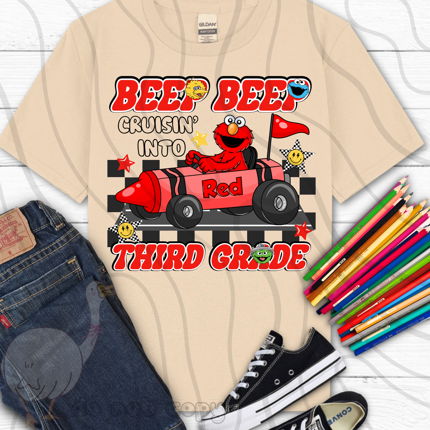Beep Beep Cruisin into Grade Elmo (Choose Yours) 08697