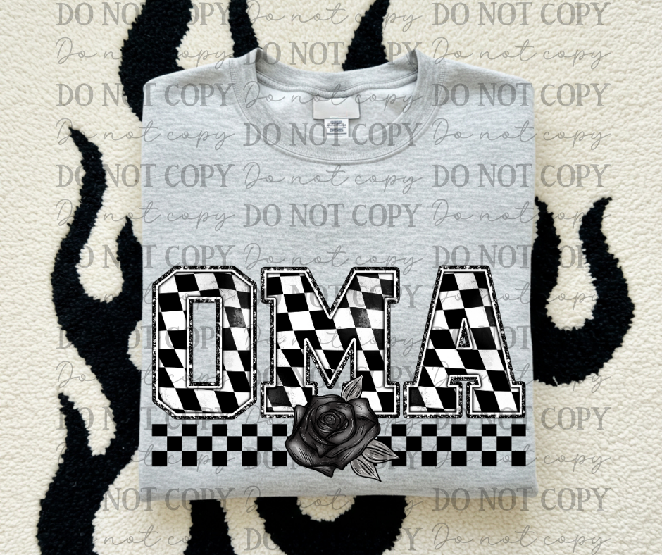 Checkered Rose Name Titles (Choose Yours) 07008