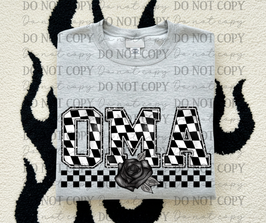 Checkered Rose Name Titles (Choose Yours) 07008