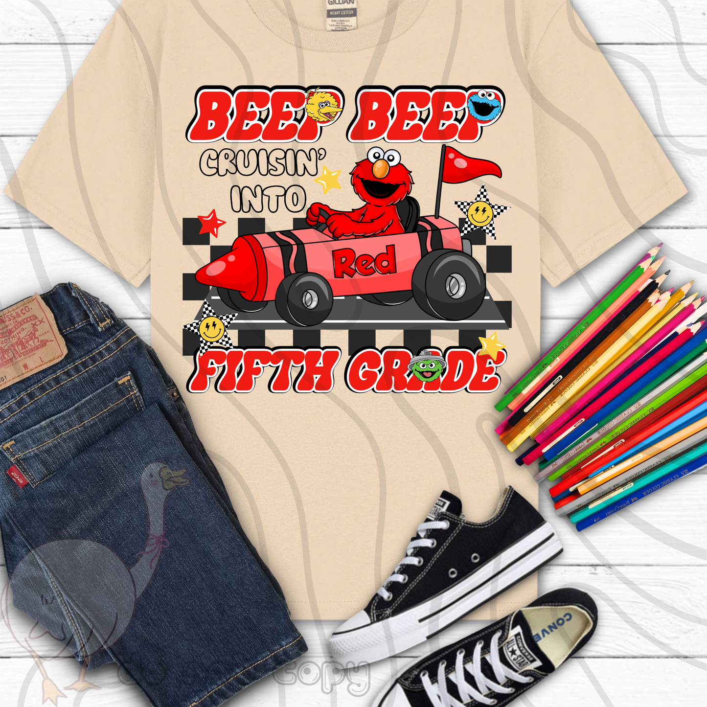 Beep Beep Cruisin into Grade Elmo (Choose Yours) 08697
