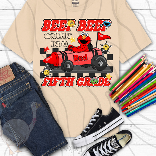 Beep Beep Cruisin into Grade Elmo (Choose Yours) 08697