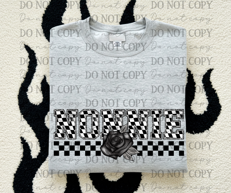 Checkered Rose Name Titles (Choose Yours) 07008