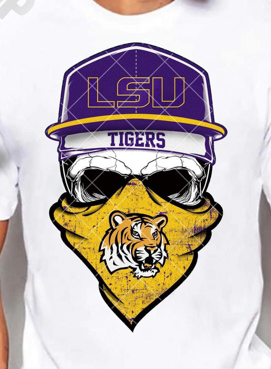 LSU Tigers Skull Bandana 03520