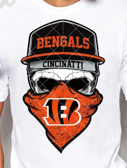 Cincinnati Bengals Skull Bandana 03529