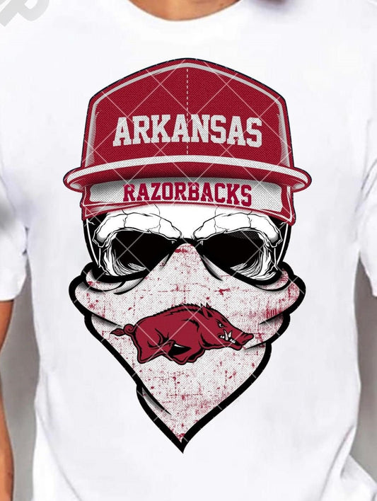 Arkansas Razorbacks Skull Bandana 03522