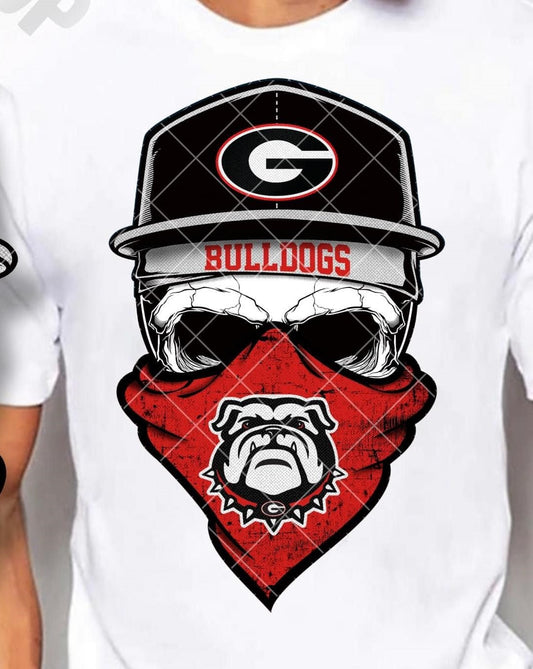 Georgia Bulldogs Skull Bandana 03524