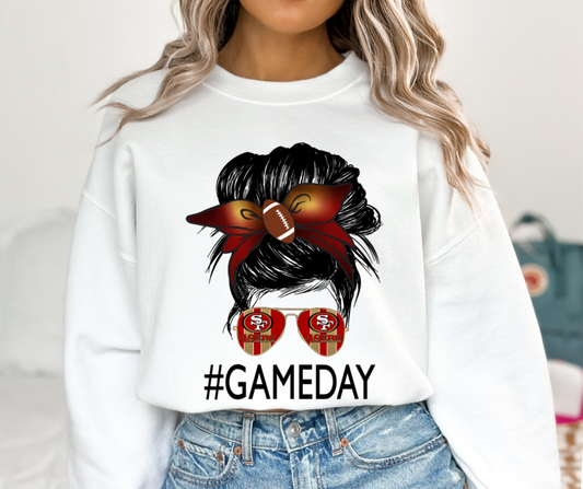 San Francisco 49ers Messy Bun DTF Transfer 06100