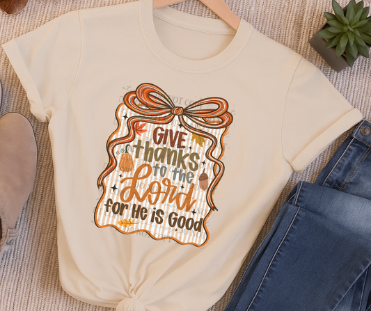 Give Thanks to the Lord Doodle Frame Coquette 00053