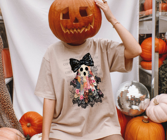 Cute Lace Patchwork Ghost 01004