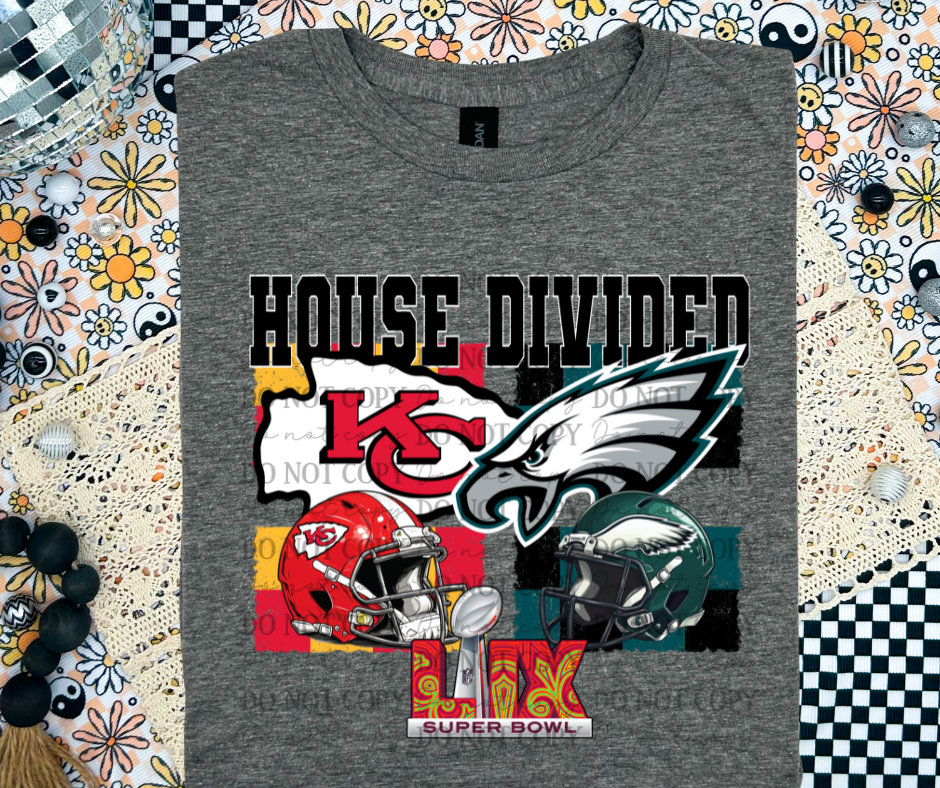2025 Super Bowl LIX House Divided Eagles Chiefs 03366