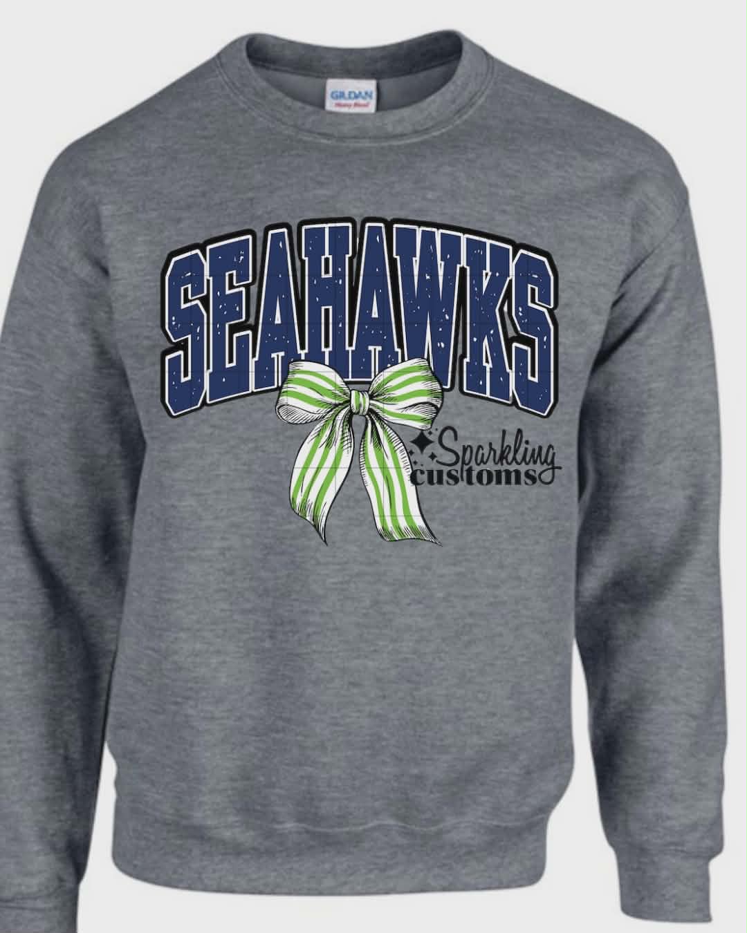Seahawks Coquette Bow 07925