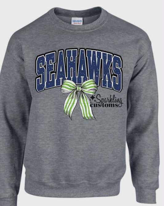 Seahawks Coquette Bow 07925
