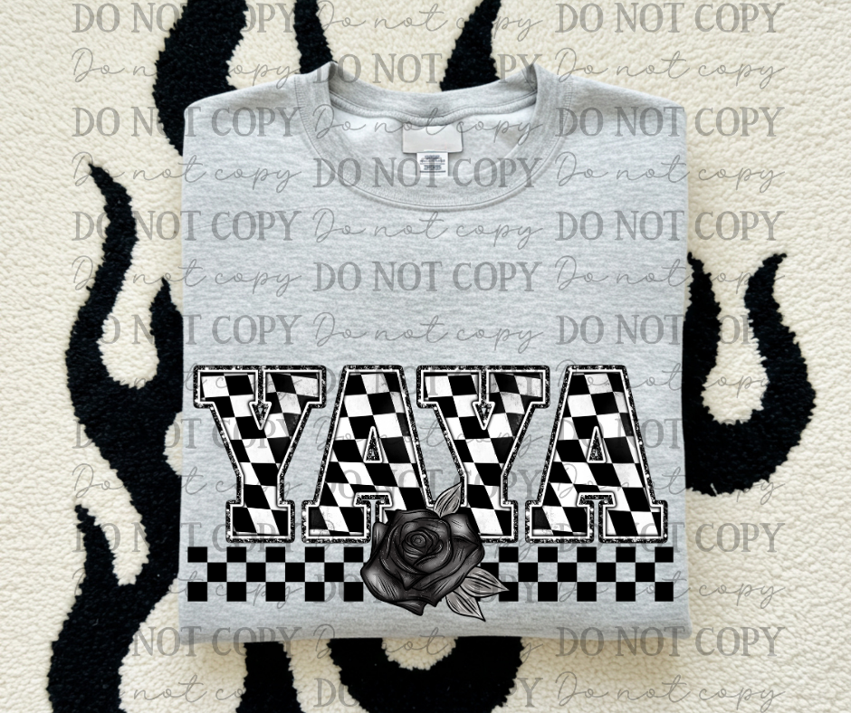 Checkered Rose Name Titles (Choose Yours) 07008