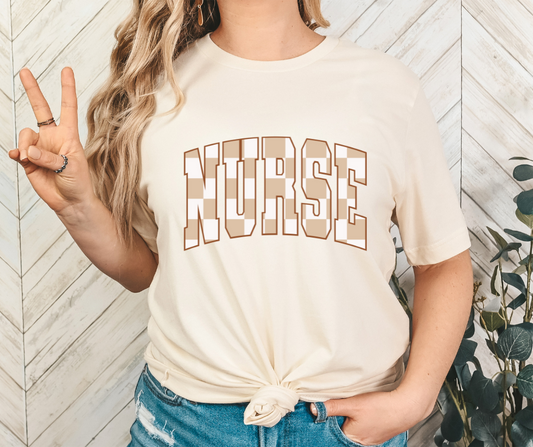 Tan Checkered Nurse 05178