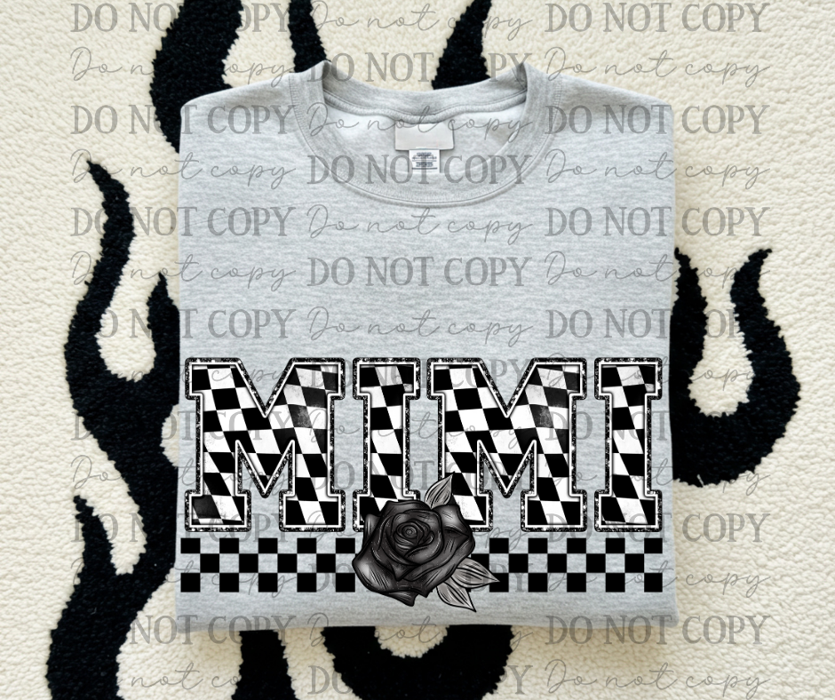 Checkered Rose Name Titles (Choose Yours) 07008