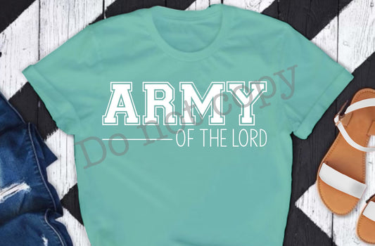 Army Of The Lord White DTF Transfer 05644