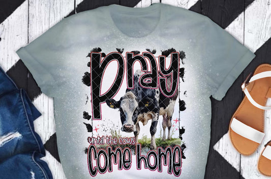 Pray Until The Cows Come Home DTF Transfer 05704