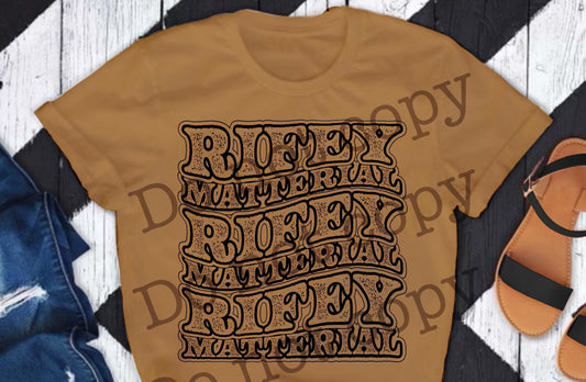 Riffy MATTerial Black Outline DTF Transfer 05698