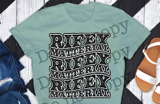 Riffy MATTerial BLACK DTF Transfer 05697