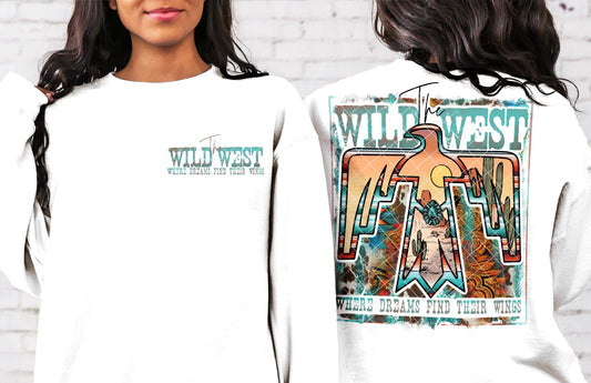 The Wild West Where Dreams Find Their Wings with The Wild West Where Dreams Find Their Wings with pocket DTF Transfer 05696