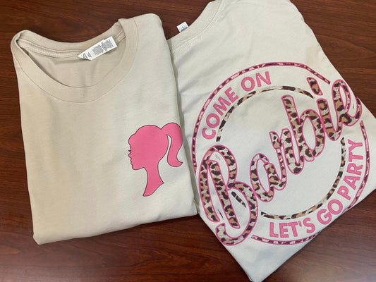 Come on Barbie Leopard WITH pocket DTF Transfer 06146