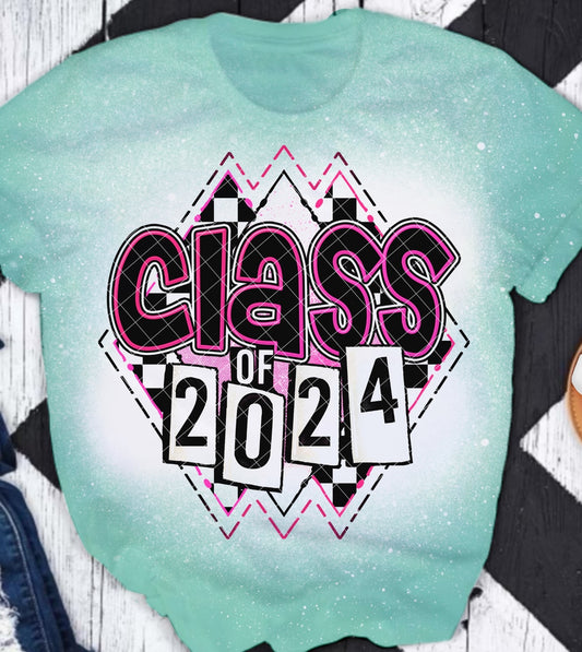 Class Of 2024 PINK DTF Transfer 05688