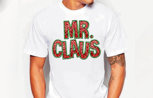 Mr. Claus Glitter DTF Transfer 05663
