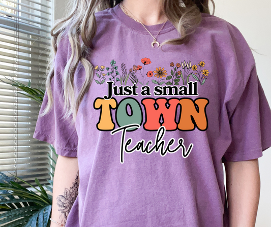 Small Town Teacher Floral DTF Transfer 06021