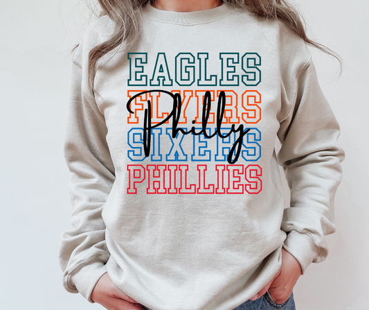 Philly Sports Stacked DTF Transfer 06005