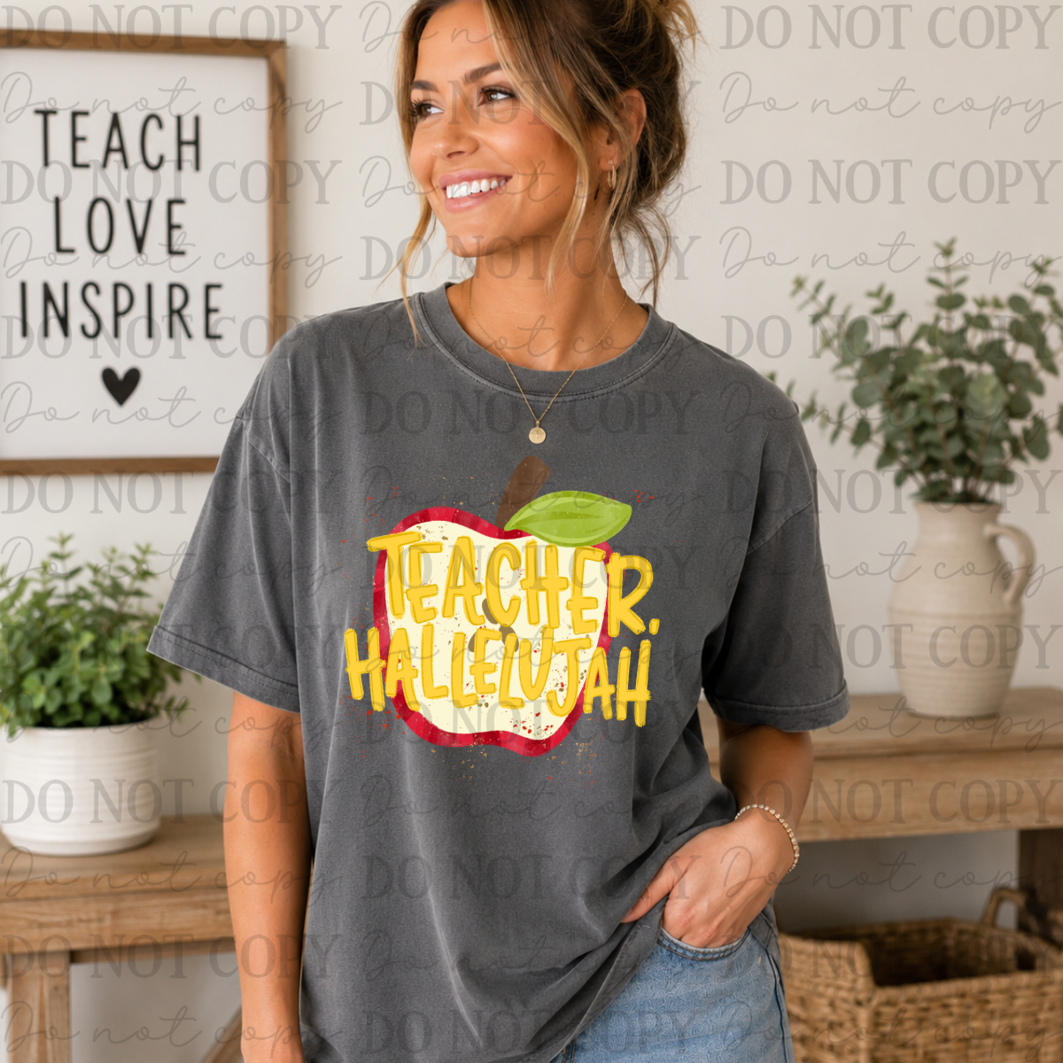 Teacher Hallelujah Apple Splatter 08671