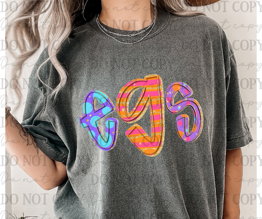 Funky Doodle Monogram Custom Personalized 02665