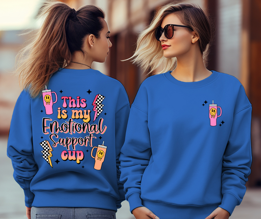 This Is My Emotional Support Cup with Pocket DTF Transfer 05502