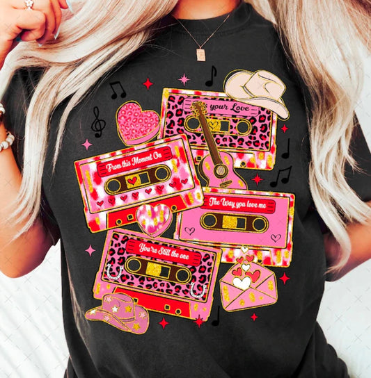 Valentine Country Music Cassette Collage 03622