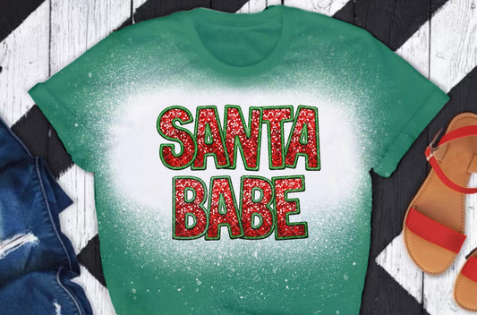 Santa Babe Glitter DTF Transfer 05658
