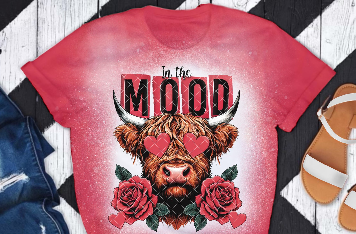 In the Mood Valentine Cow DTF Transfer 05602