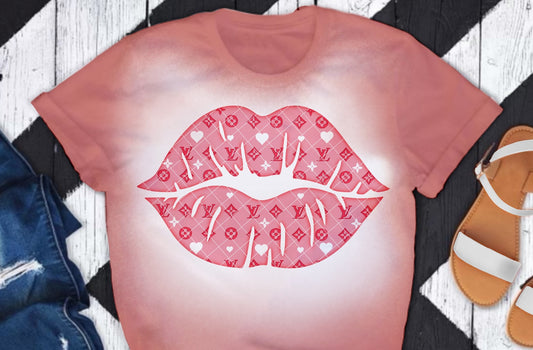 LV Valentine Lips DTF Transfer 05571