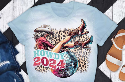 Howdy 2024 Cowgirl Leopard DTF Transfer