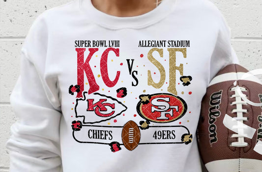 Faux Chiefs vs. 49ers Superbowl LVIII DTF Transfer 05462