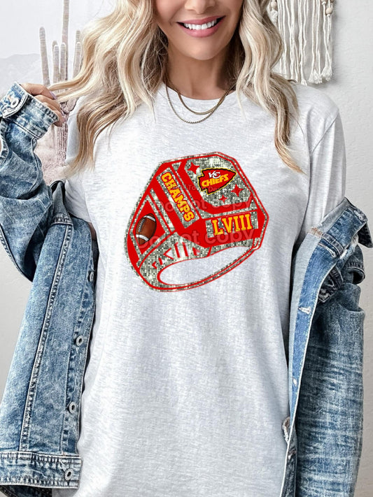 Faux KC Championship Ring DTF Transfer 05399