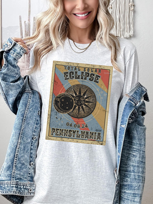 Vintage Solar Eclipse Pennsylvania DTF Transfer 05350