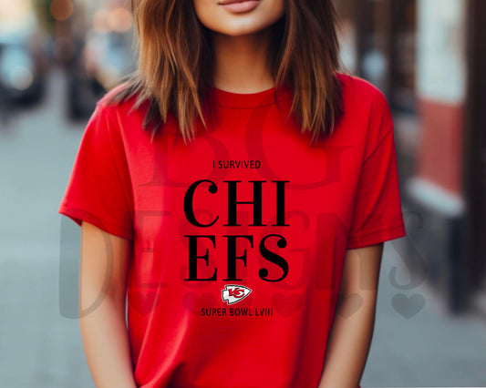 I Survived KC Champs Super Bowl LVIII DTF Transfer 05408