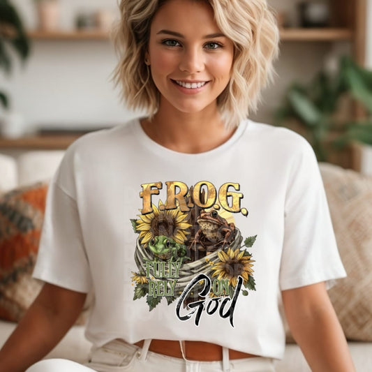 F.R.O.G. Fully Rely on God DTF Transfer 05251