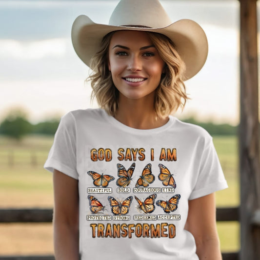 God Says I Am Transformed DTF Transfer 05255