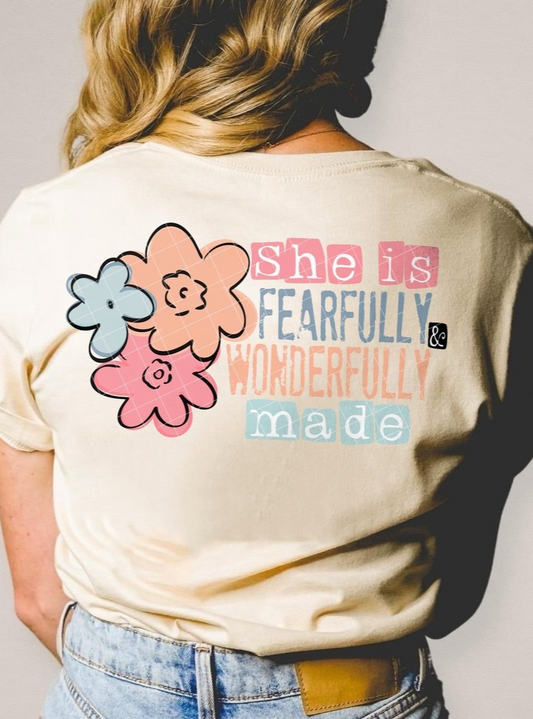 She Is Fearfully Wonderfully Made DTF Transfer 05224