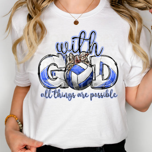 With God Volleyball Bow 05201